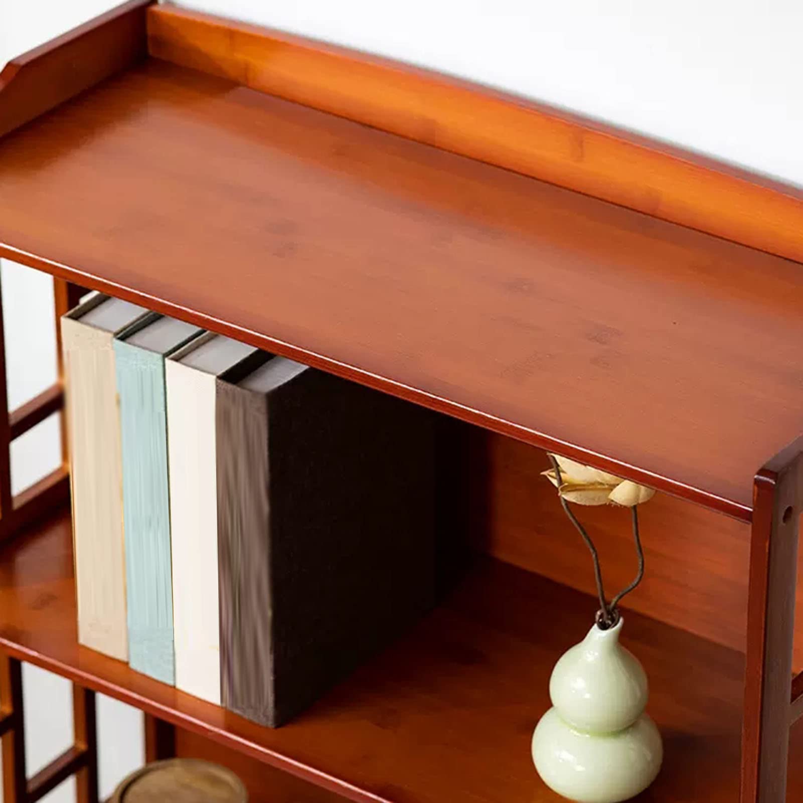 Amazon.co.jp: 6層木製本棚、高さ165cmの本棚、床置き棚収納