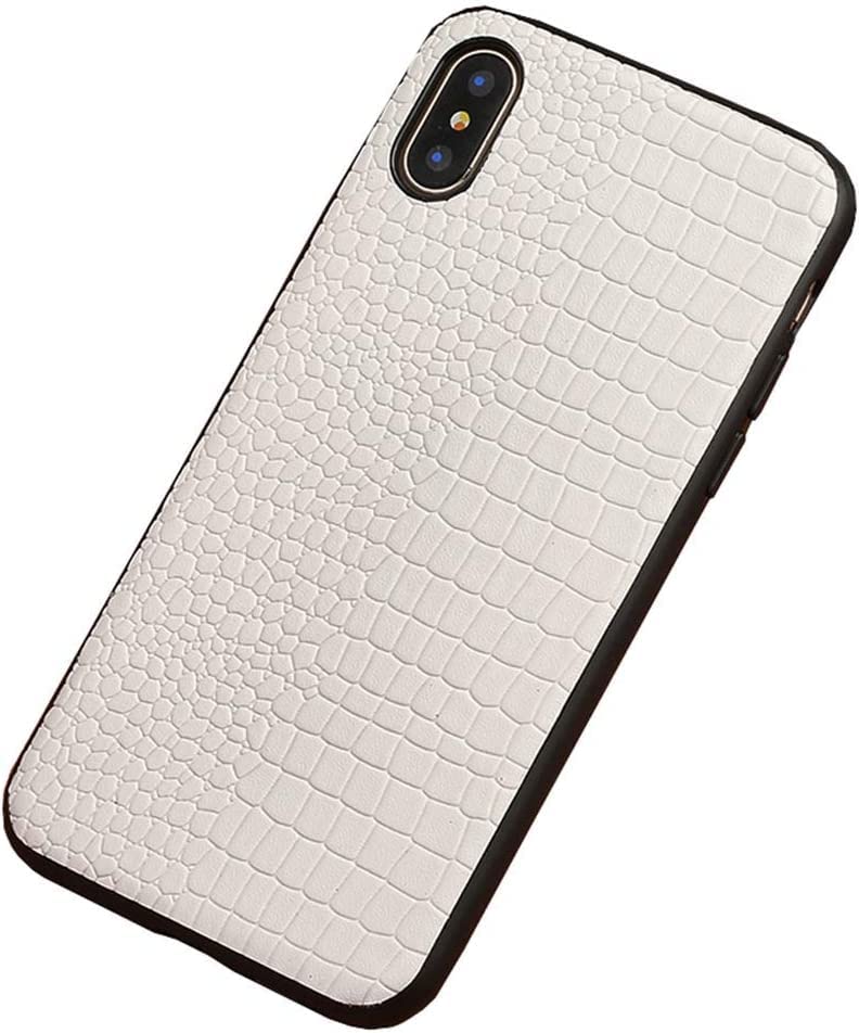 Étui iPhone 8 en cuir blanc housse de protection antichoc pour le quotidien