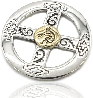 Ys jewelry オリジナル シルバー925 【精霊 ココペリ メディスン ホイール ペンダント 】Kokopelli アメリカン ネイティブ インディアン ジュエリー ホピ族 ヘッド シルバーアクセサリー メンズ 男性 レディース 女性 チェーン別売り