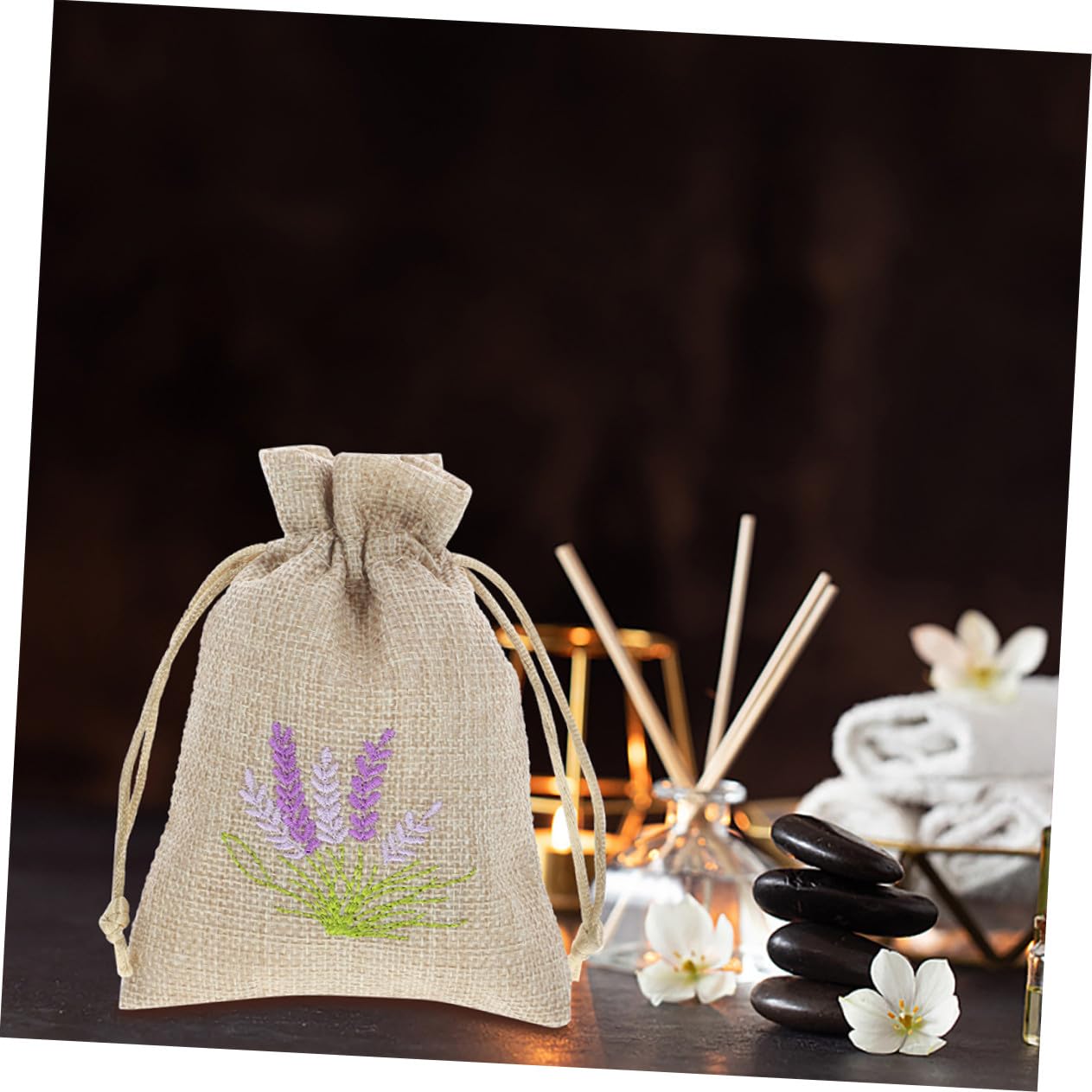 TOYANDONA 20pezzi Sacchetti Vuoti per Lavanda con Coulisse Sacchetti Profumati in Mussola per Armadi Portaoggetti per Fai da Te e Artigianato
