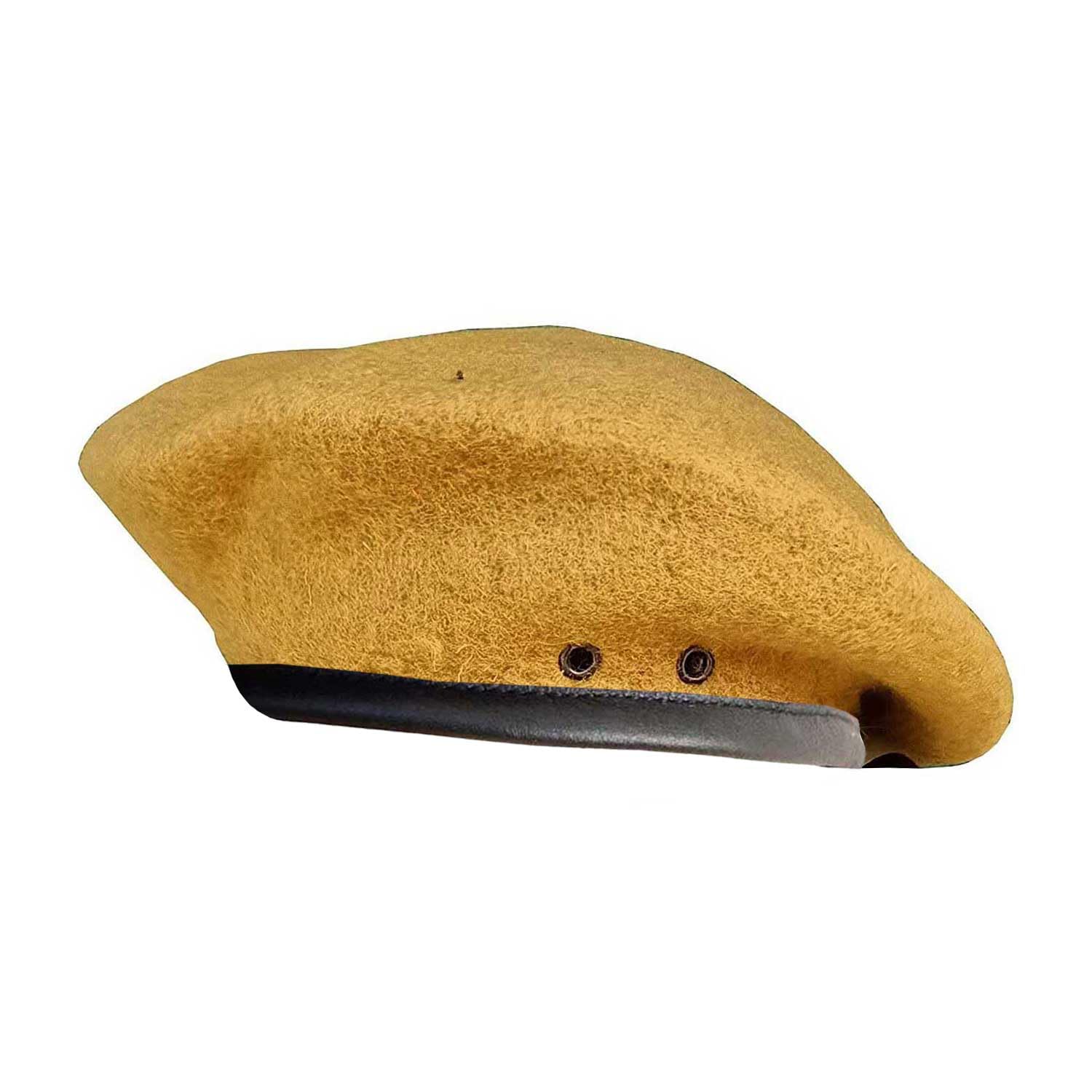 Yaksa Unisex French Woolen Beret Cap, Traditional Rajputana Army Style Berets Hat For Men & Women (Khaki), Free Size - Image 3 thumbnail