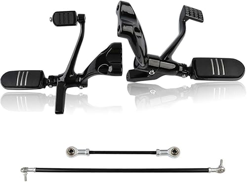 Miniatura 110 de TCT-MOTORPARTS Juego completo de clavijas de pie para Harley Sportster XL883 XL1200 1991-2003 negro 2002 2001 2000 1999 1998