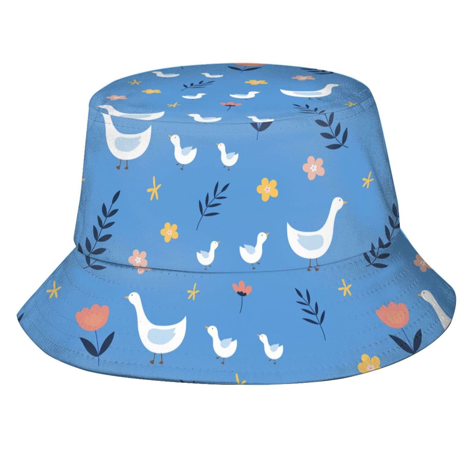 Ucsaxue Duck Fisherman Hat Fishing Sun Hats Foldable Beach Cap Fisherman's Bucket Hat Women Men Hiking Travel Caps