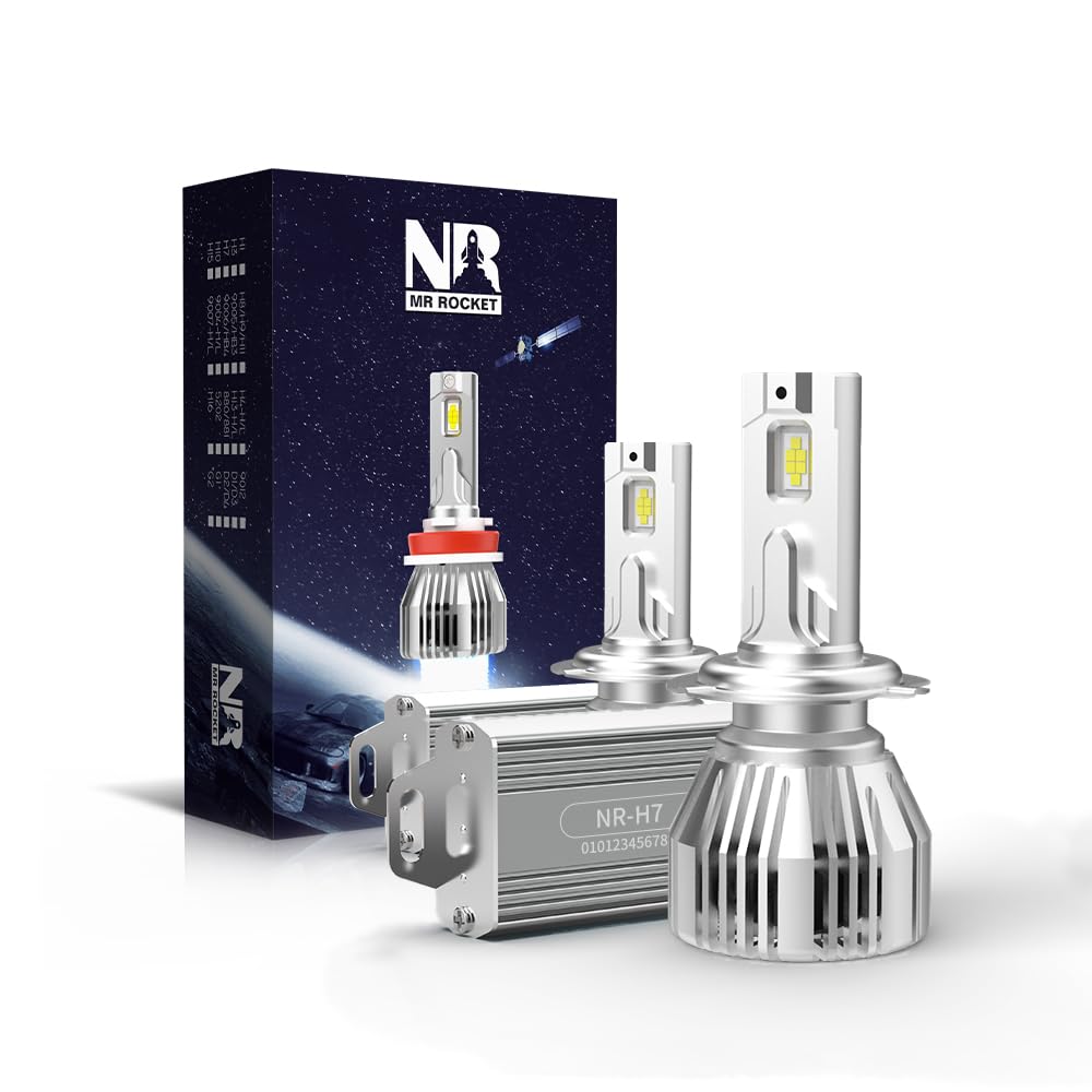 dunbri H7 LED 24V Camion Lampadina Bianco 6500K CANBUS 110W 13200 Lm 350% Luminoso Fari LED H7 abbagliante e anabbagliante per Camion Auto, 2 pezzi