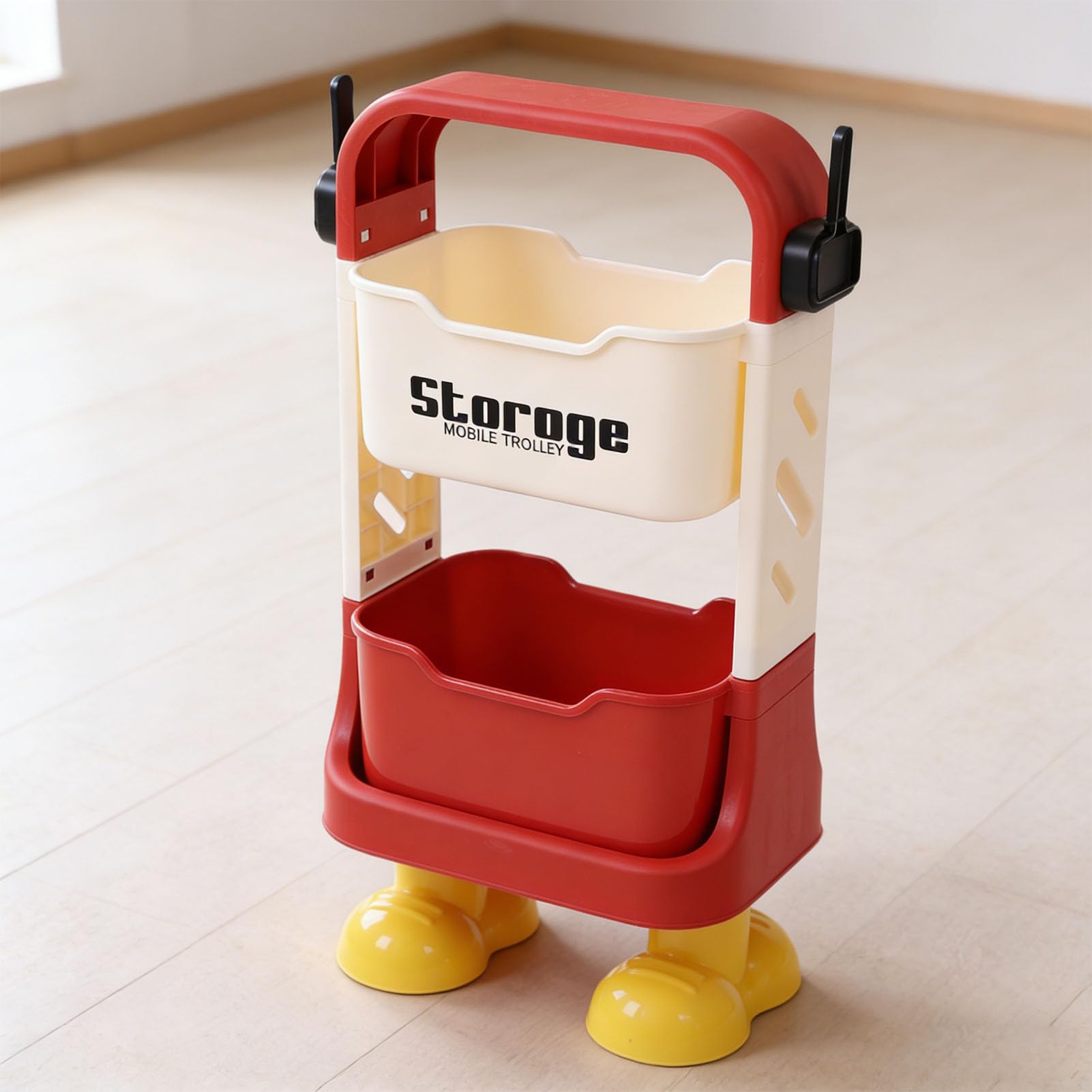 Carro de Utilidad Resistente Diseño de 4 Ruedas (2 Pcs)