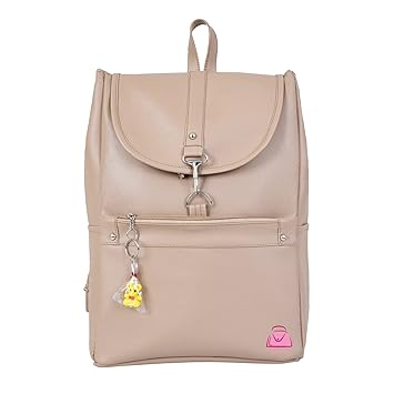 Alina Waterproof Girls PU Leather Backpack/Girls College Bag/Stylish Fashionable & Simple Women Bag. (Grey)