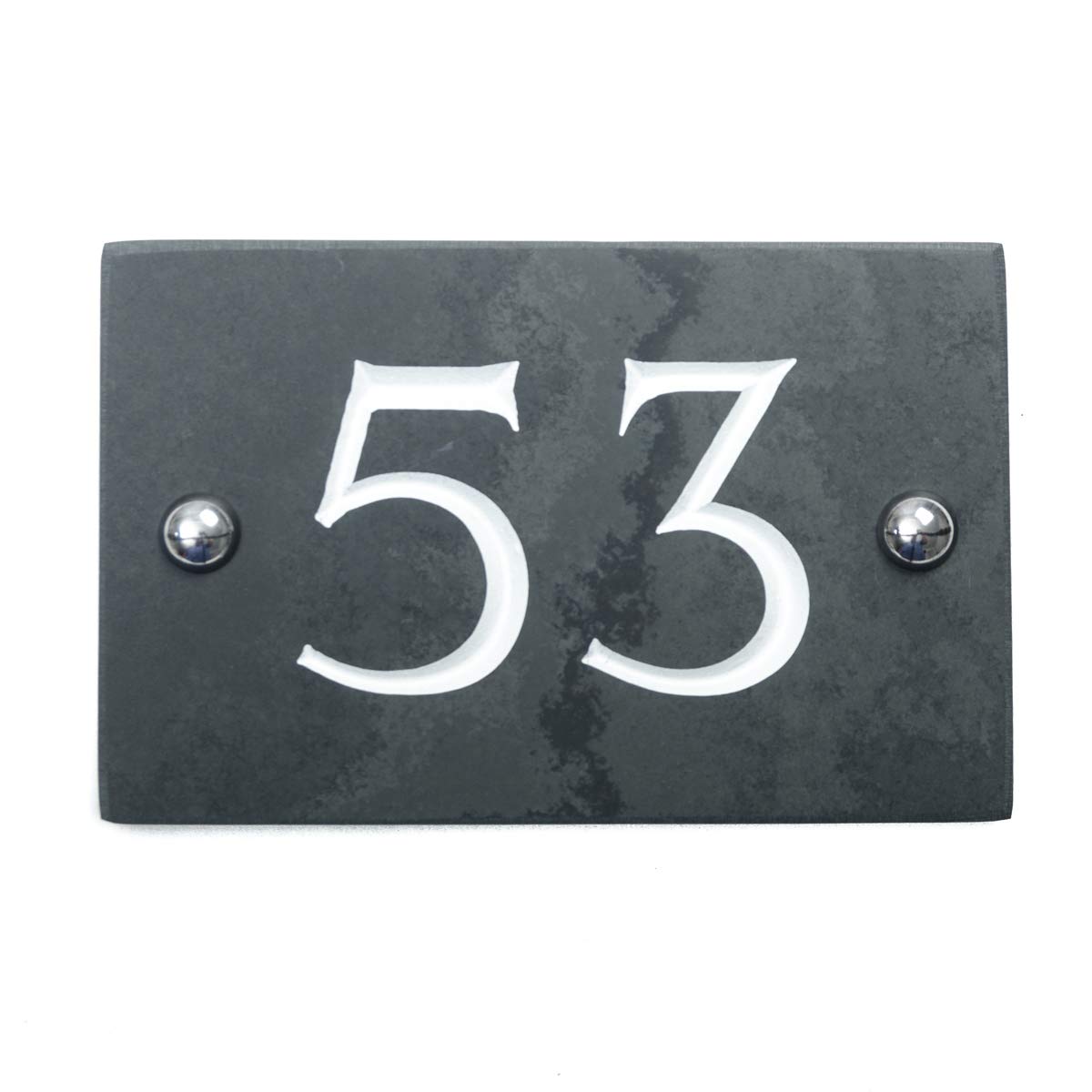 Slate Engraved House Number 53