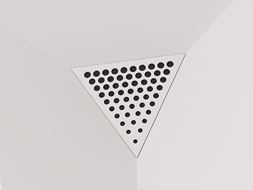 Paquete de 2 trampas para bajos de esquina de techo difusa de absorción de sonido Triangle-TRI de espuma acústica con placa HDF laminada perforada