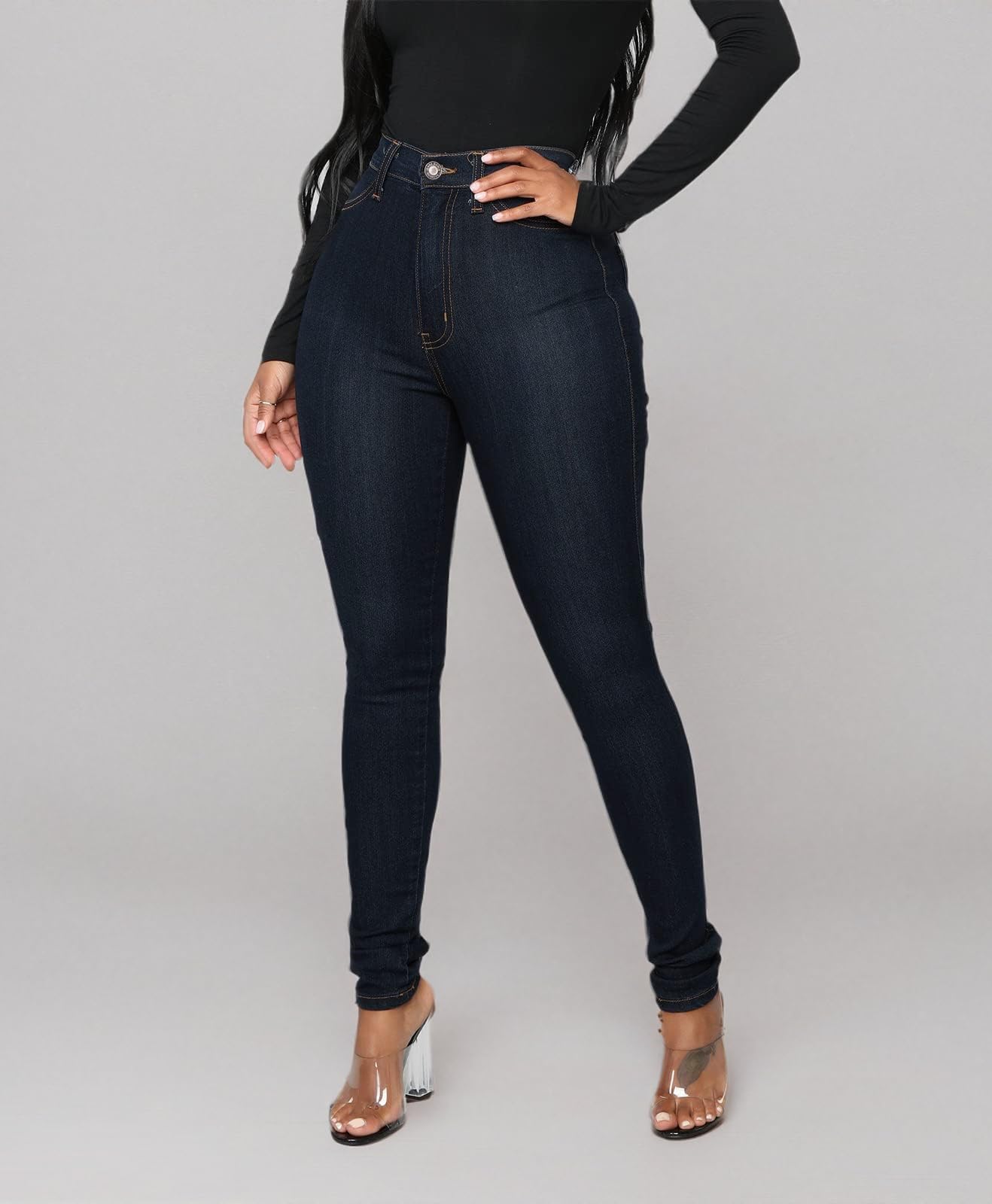 BISUAL Womens High Waisted Butt Lifting Jeans Distressed Stretch Skinny Sexy Colombian Jeans for Women