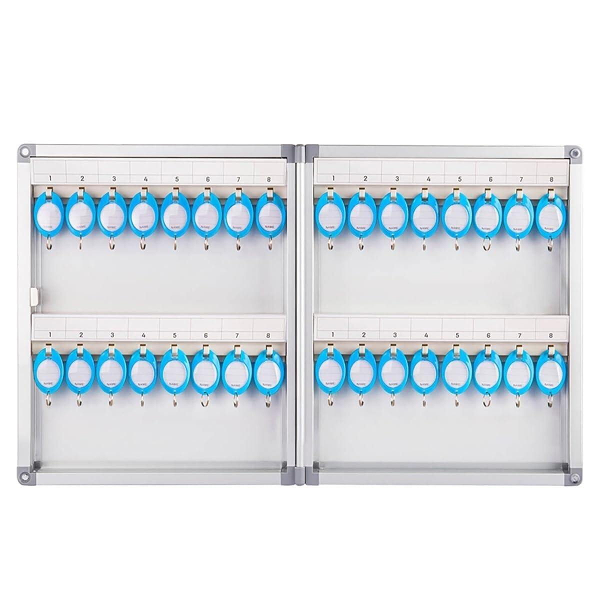 Boîte à clés murale avec serrure 32 clés pour concessionnaires automobiles et communautés Comprend Hoo et étiquettes pour sécuriser