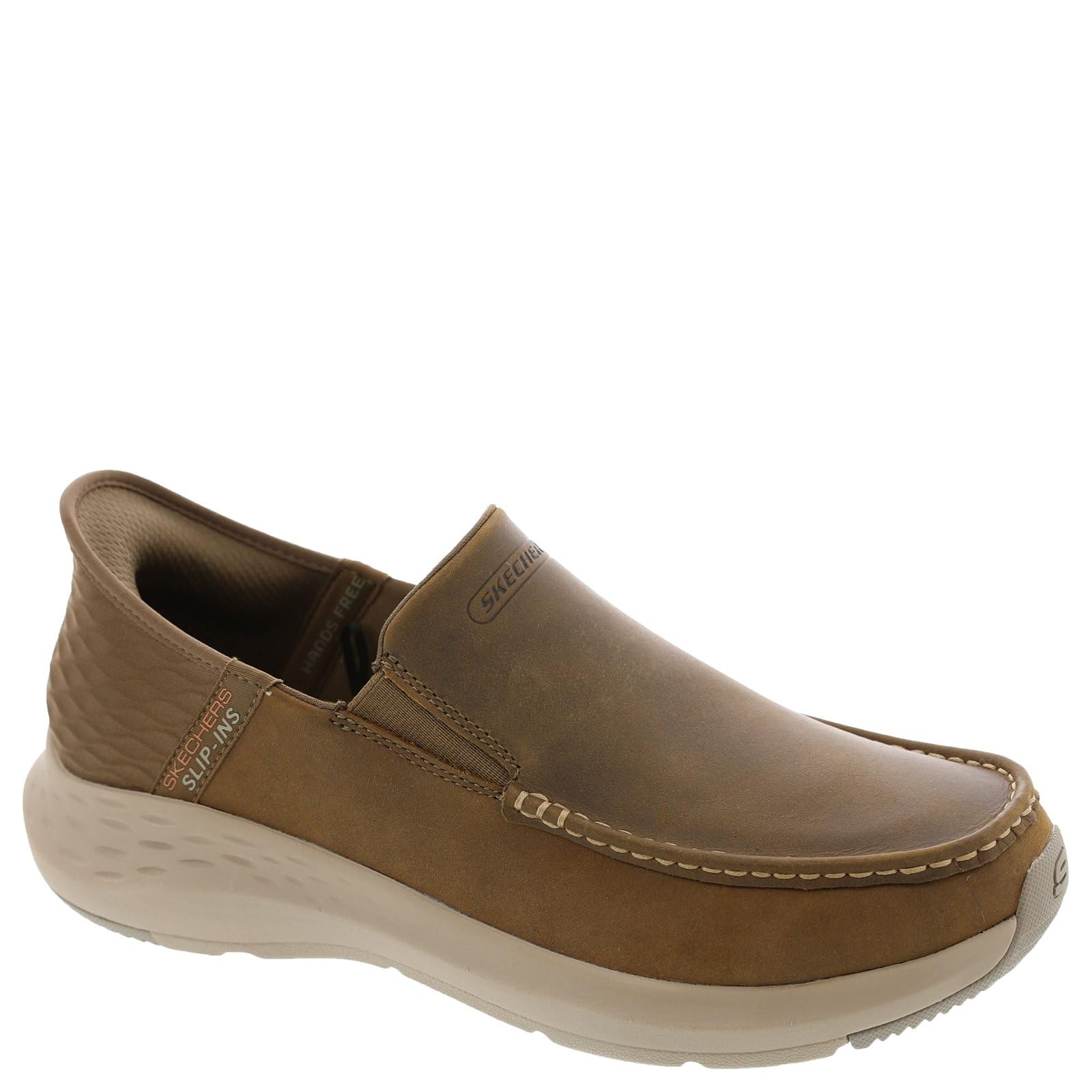 Skechers Men's Parson-Oswin Slip-in Moccasin, Desert, 7.5 UK Wide