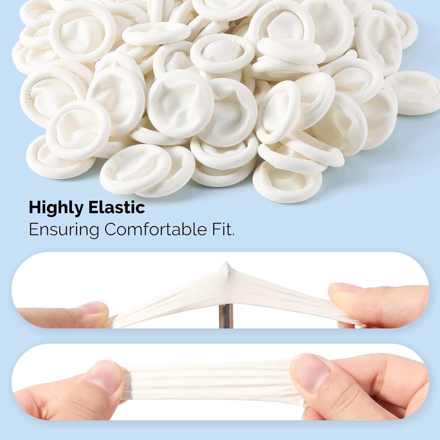 JMU Latex Finger Cots Medium, 200Pcs Finger Protectors Disposable Finger Gloves