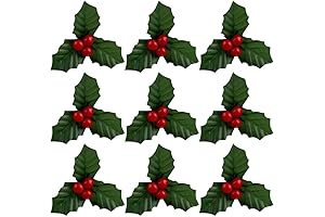 Christmas Holly Berries with Leaves 20 Pack