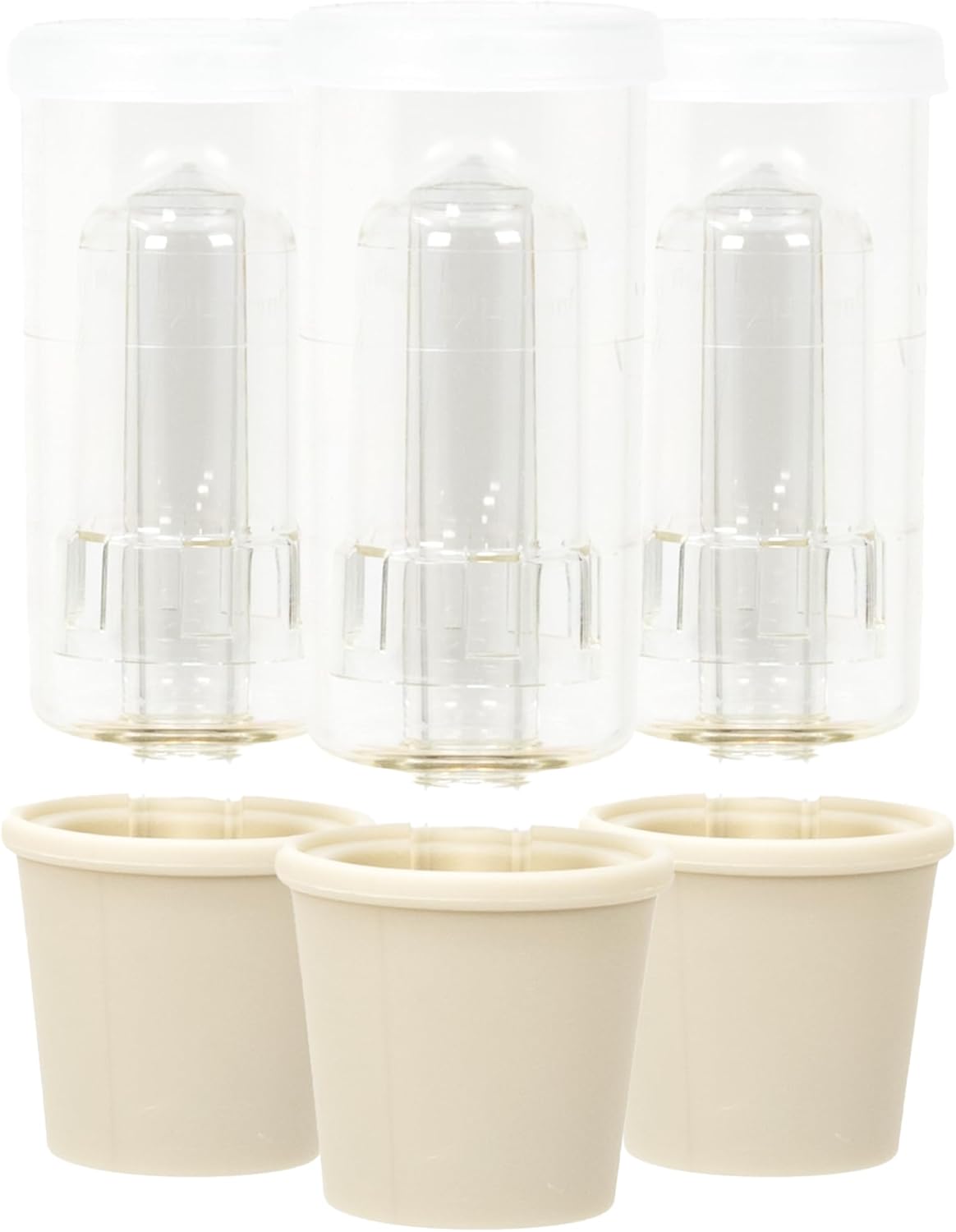 Buon Vino Transparent Airlock Set of 5 w/Rubber Bungs, Brewing & Carboy Airlocks for Beer, Wine, and More, Fermentation Airlock Kit