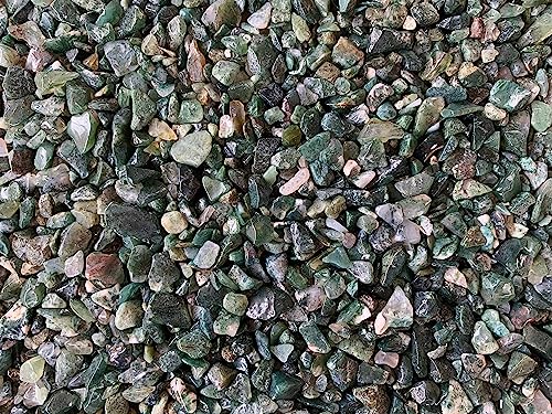 Image of GAF TREASURES 2 oz Lot Natural Semi Tumbled Gemstone Chips, Crushed Mini Crystals, Undrilled Crystal Chips (Moss Agate)