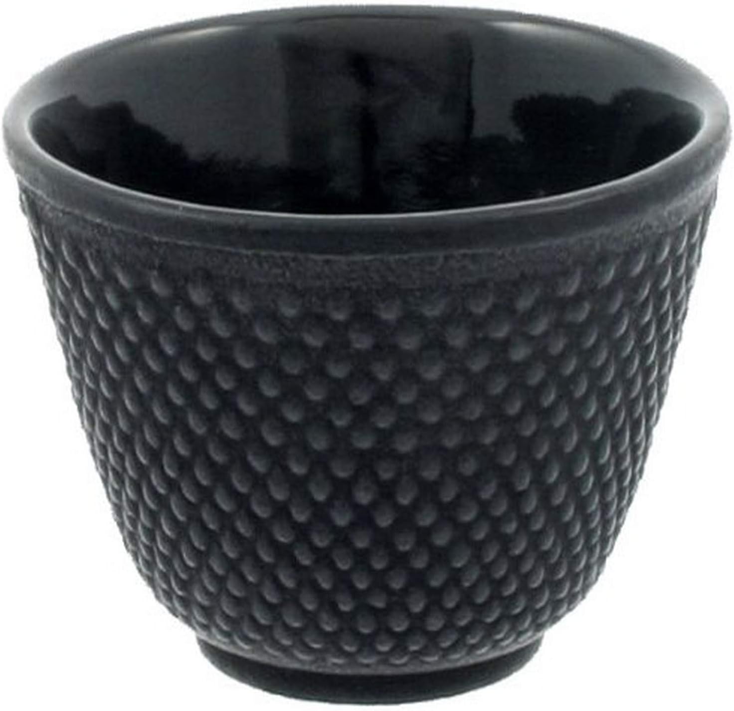 Iwachu Japanese Iron Tea Cup, Black Hobnail Teacups