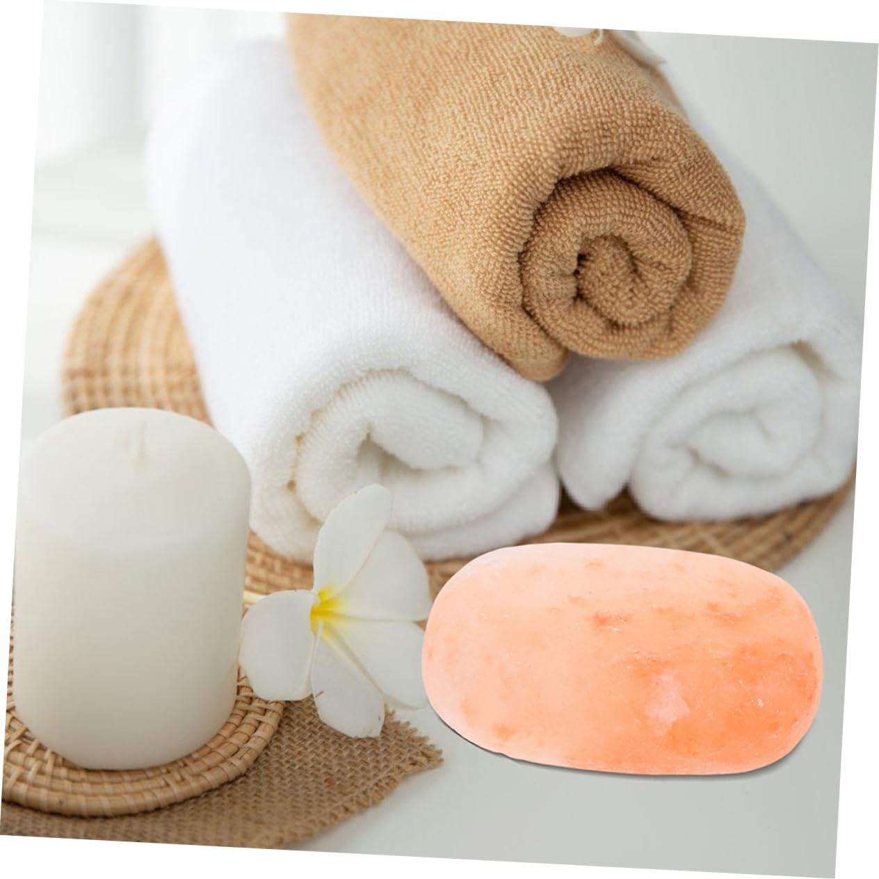 Jabón de Sal Mineral 2 Piezas para Limpieza Corporal | Sal Marina Gruesa, Limpieza Profunda E Hidratación, Formato Portátil para Viaje y Días de Spa