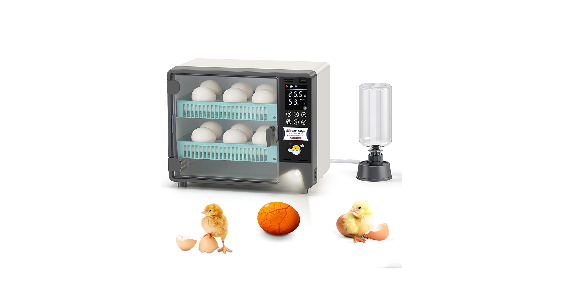 自動孵卵器 ふ卵器 Moongiantgo Amazon.co.jp: Moongiantgo 全自動孵卵器 ふ卵器 【多機能最新型