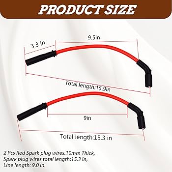 ダーリッチ　パイピングコンパクトケープ SplitFire 8.8mm Twin Core Motorbike Spark Plug Wire TCDX-02R