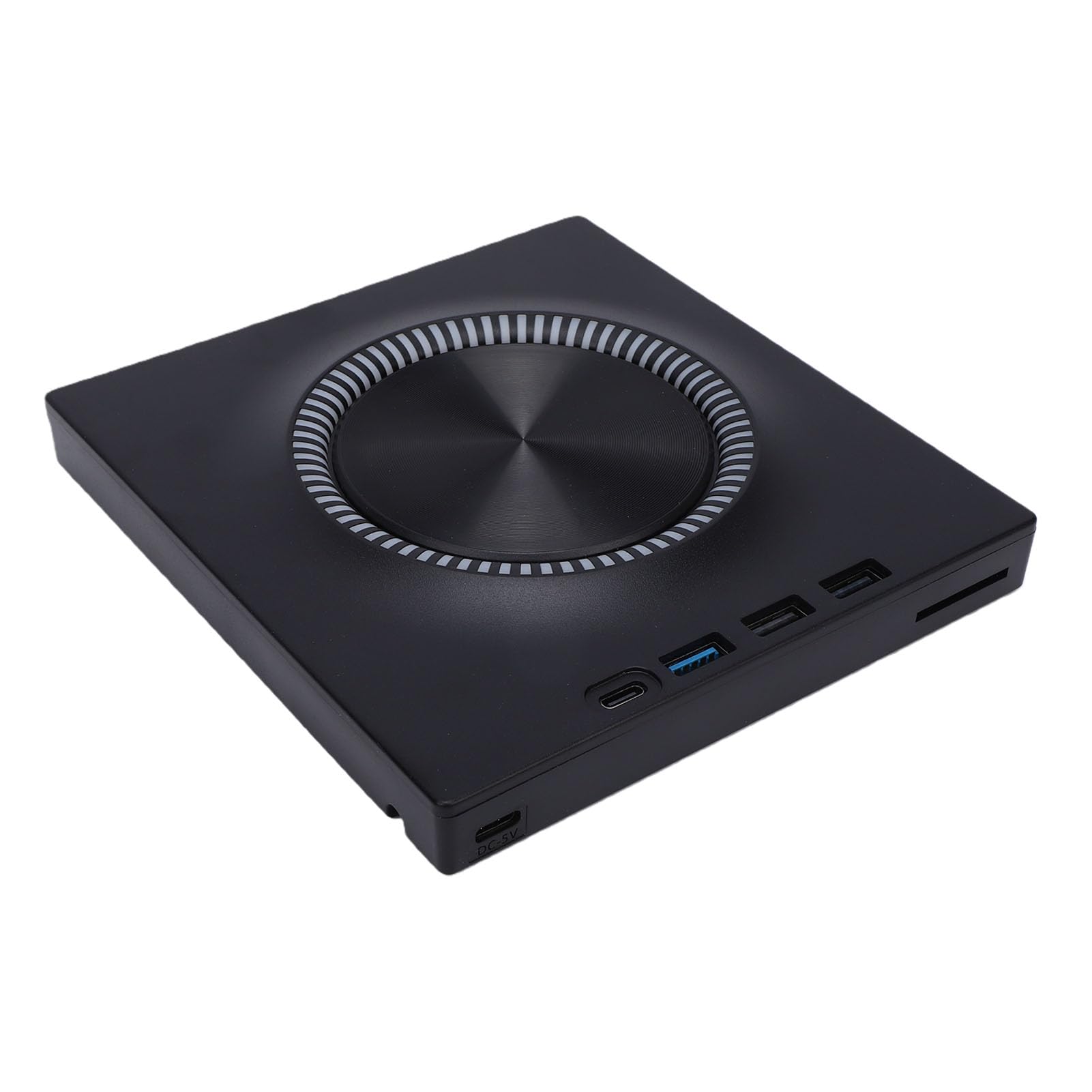 Cuifati Externes Optisches Laufwerk, 7-in-1, 5 Gbit/s, Hochgeschwindigkeits-USB 3.0, CD-DVD-Brenner, Schlank, Tragbar für Desktop-PC, Externes CD-DVD-Laufwerk mit USB-Hub und Kartenleser, Kompatibel