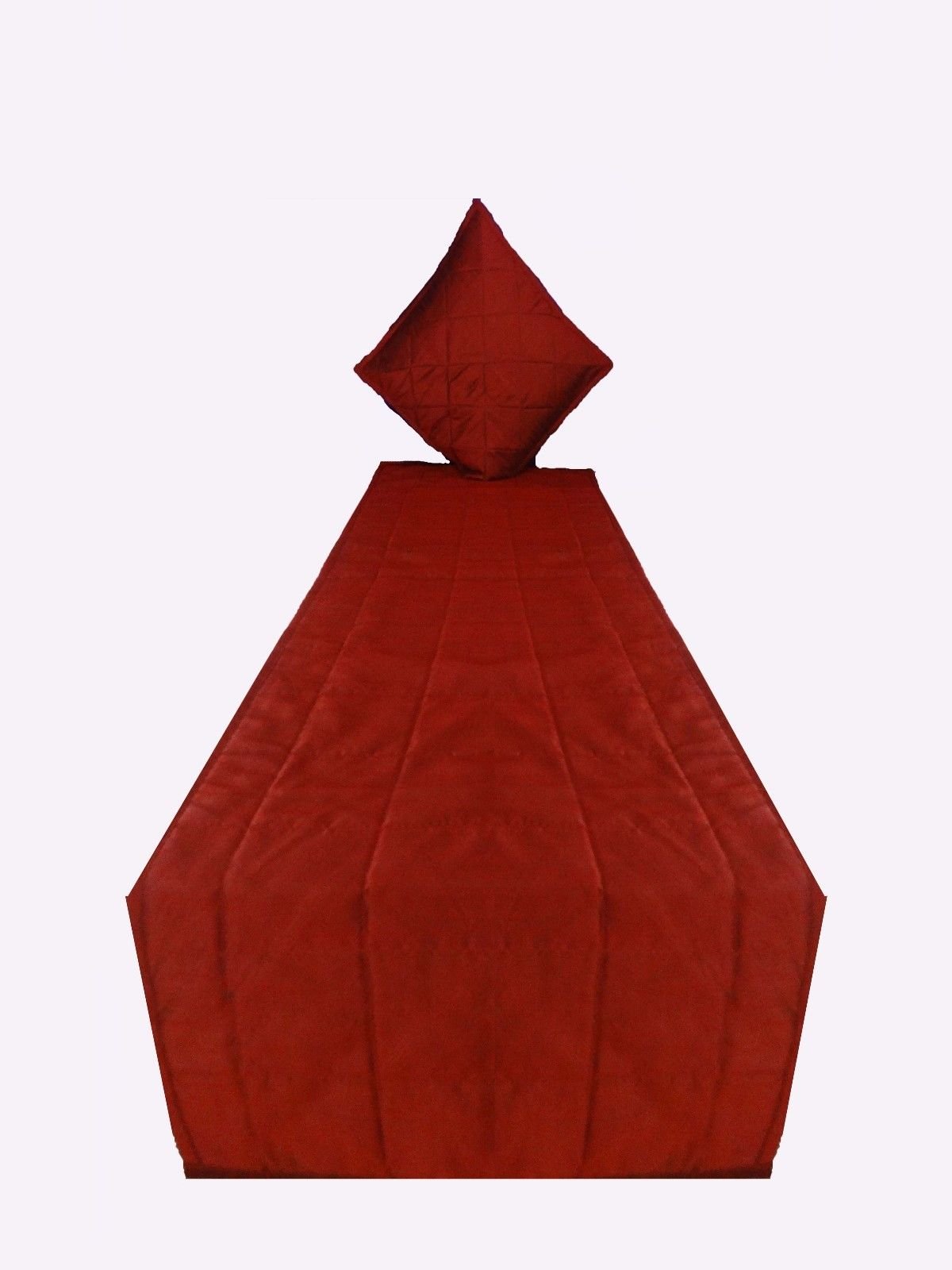 Quilted Bed Runner - Burgundy Bed Scarf Long Side Runner Throw King/Queen/Twin Size with Decorative Cushion Cover Polyester 20