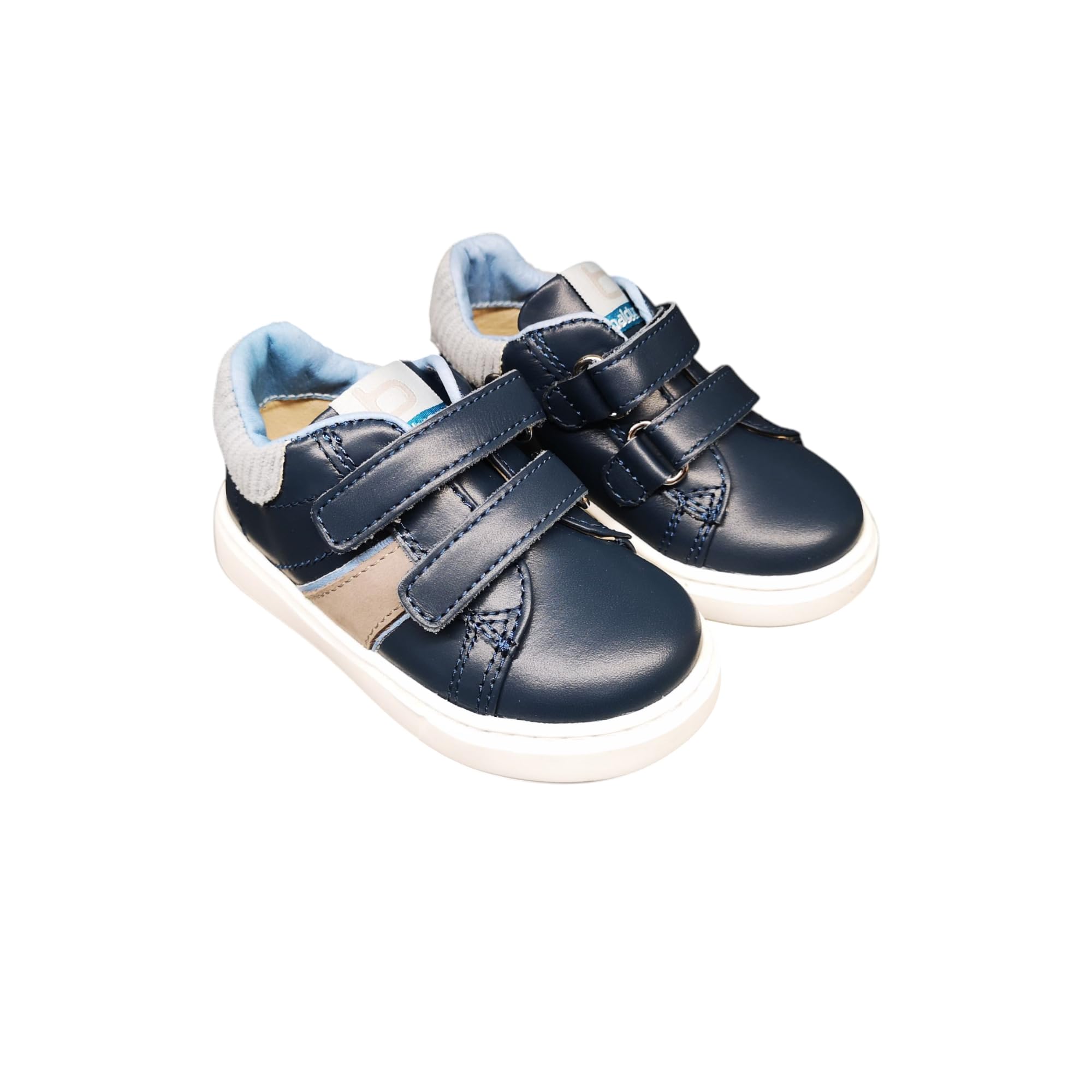 Balducci Primo Passo, Scarpe per Bambini in Pelle Naturale, Doppio Strappo, Suola in Gomma Morbida. Numerazione dal 20 al 26