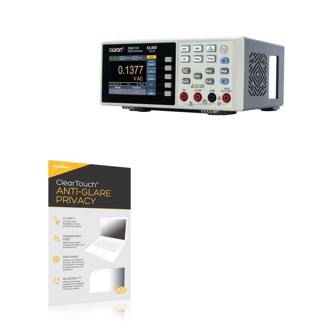 BoxWave Screen Protector Compatible with Owon XDM1141 - ClearTouch Anti-Glare Privacy (2-Pack), Privacy Screen Protector Flexible Film Anti-Glare