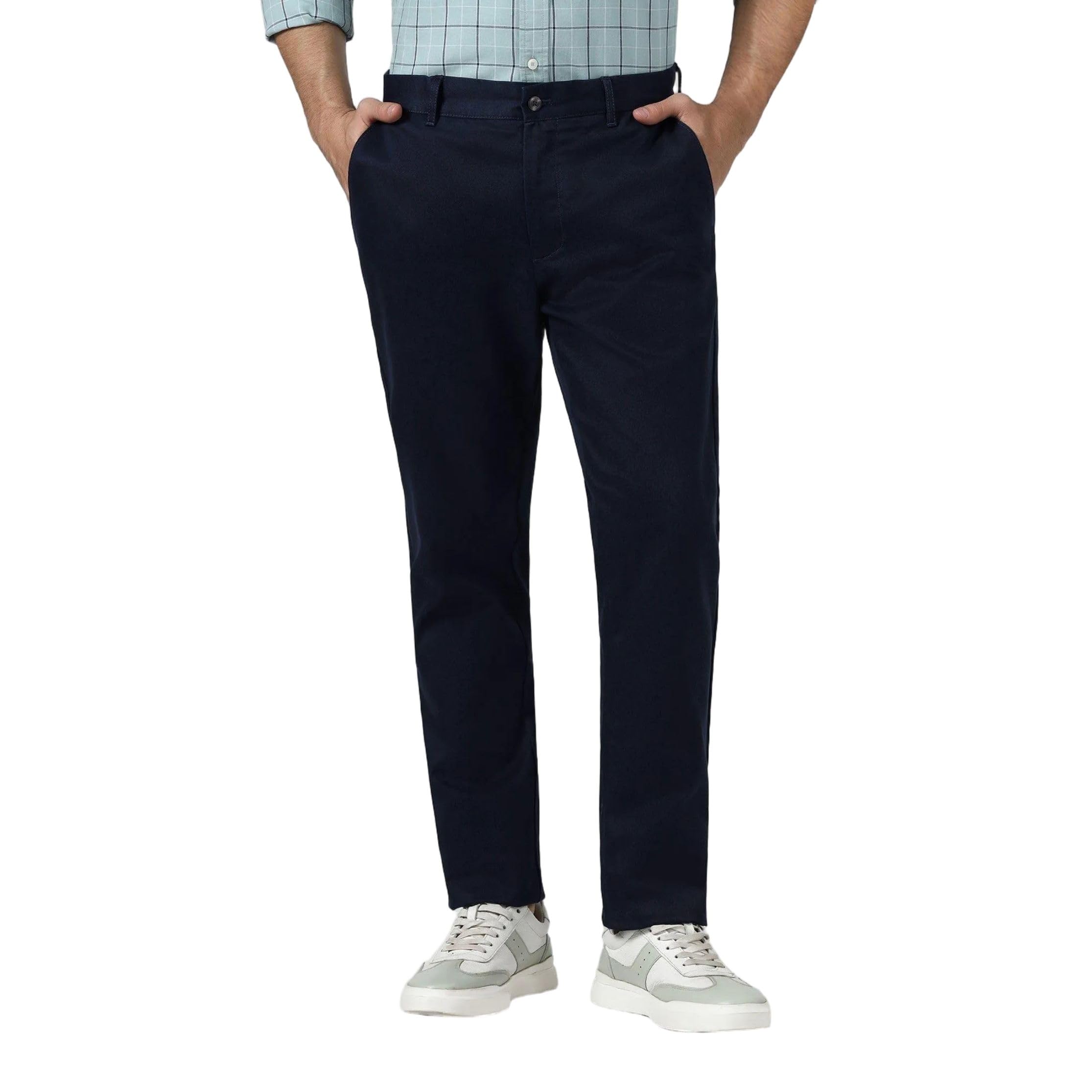 blackberrys Men's Cotton Solid Slim Fit Formal Trousers-picture-18