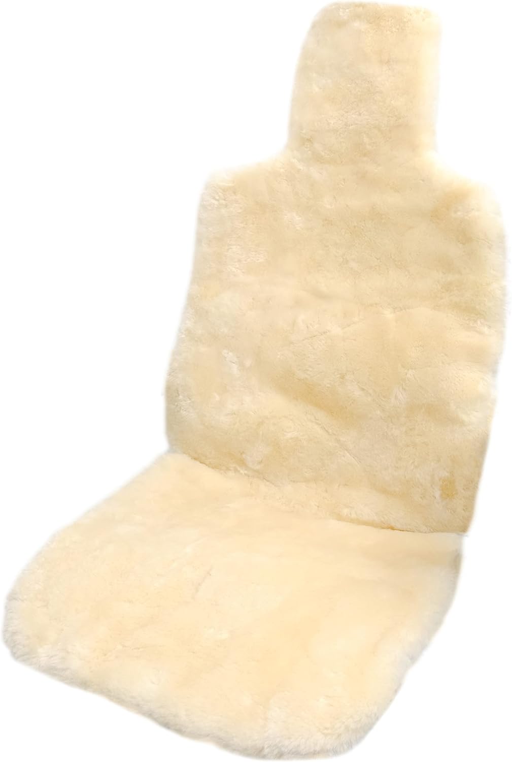 Natural Sheepskin Car Seat Covers for Women and Men | 100% Genuine Sheepskin Fur Seat Covers for Cars, Jeeps, SUVs with Elastic Straps and Non-Slip Suede Backing, 56 x 23”, 1 Pc (Natural)