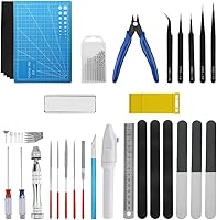 Vista 1 de XINGYHENG Juego de 50 herramientas básicas de modelador, juego de manualidades compatible con Gundam, herramientas de construcción de pasatiempos