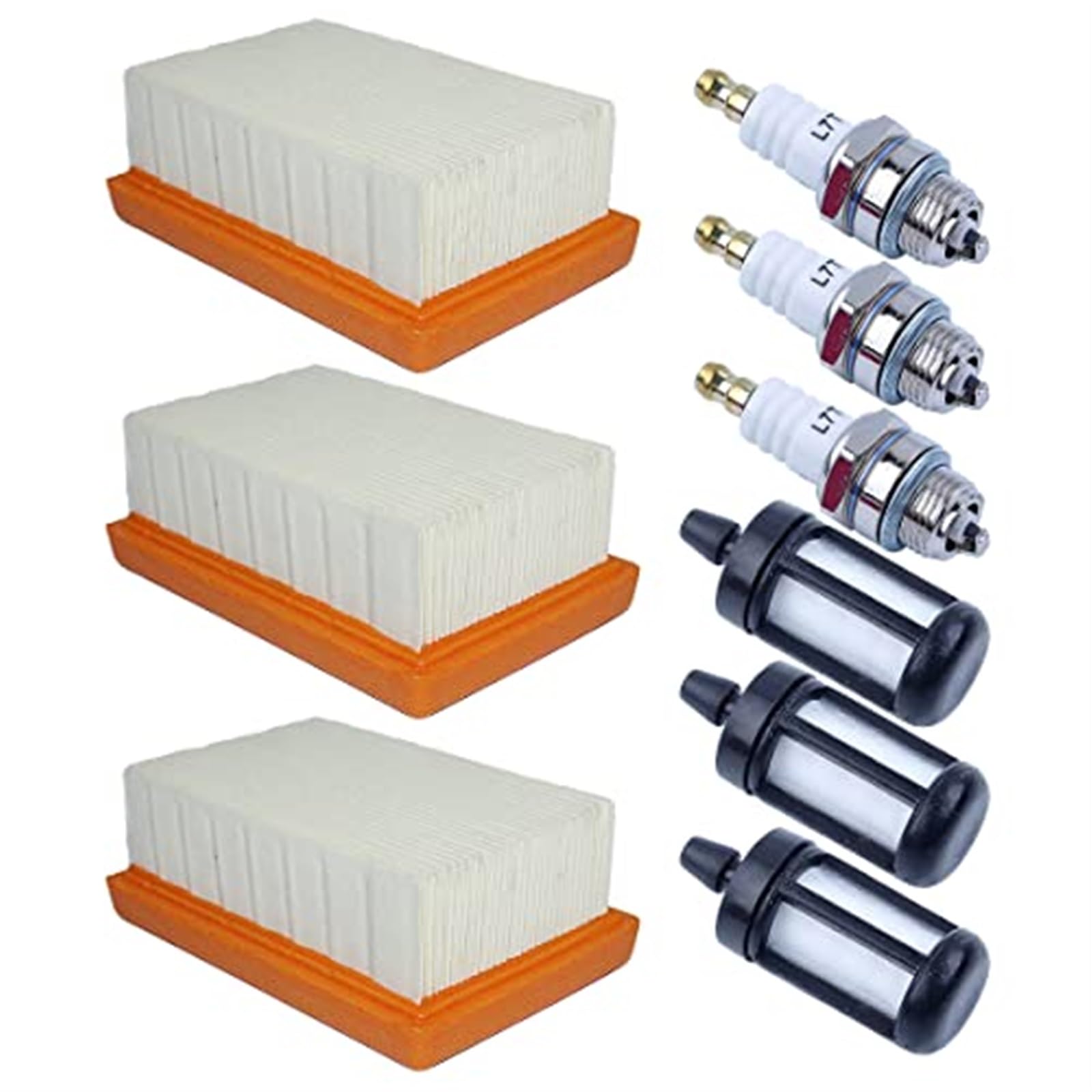 Filtro de aire y combustible for bujías, for STIHL, TS400 BR350 BR350Z BR430 SR430 SR431 SR450 Motosierras Reemplazo del filtro de aire del cortacésped