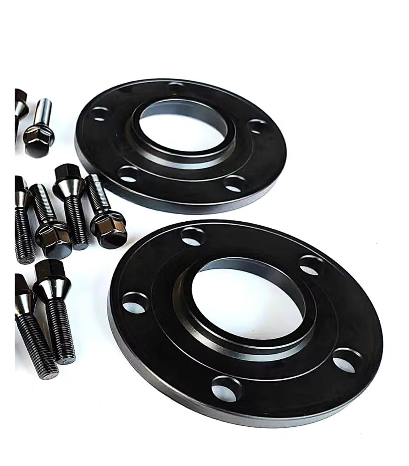 Entretoises Roue Pour BMW G26 G20 I3 G31 I4 G26 X5 G05 E250 Cou | 10 Pièces 14x1.25 Boulons Type Cône 2 Pièces 15MM 5x112 66.6 Entretoises Roue Élargisseurs de Voie(15mm Black)