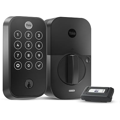Yale Assure Lock 2 Touch Deadbolt, Black Suede Smart Entry Door Lock with Z-Wave (ZW3) Connected Touch Keypad and Fingerprint Scanner, YRD420-F-ZW3-BSP