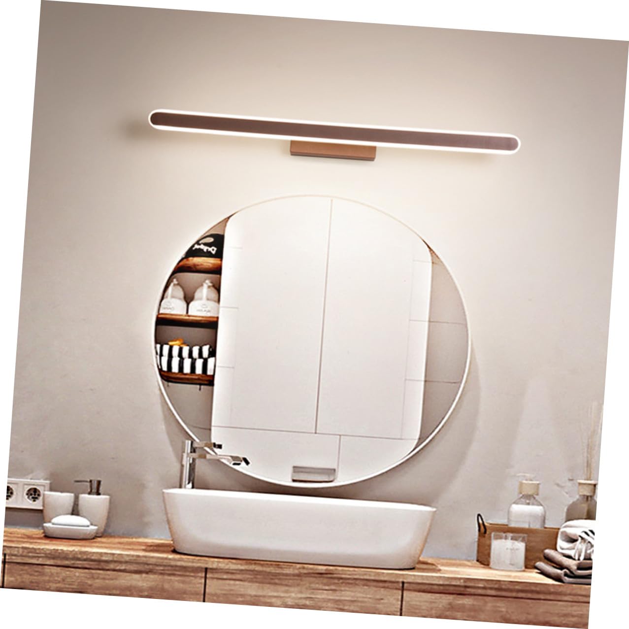 Lampada Specchio Bagno LED in Alluminio e Acrilico | Luce Uniforme Regolabile, per Camera da Letto e Trucco, Design Moderno da Parete