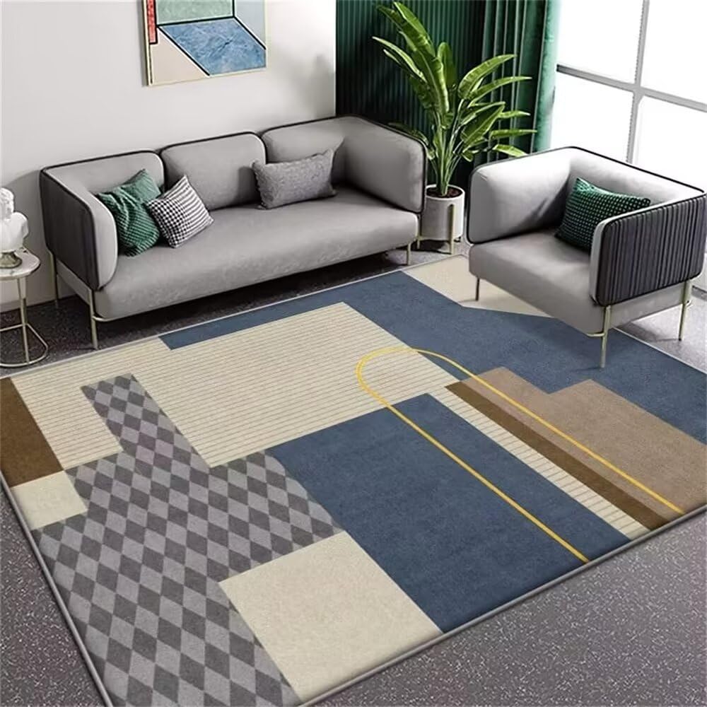 Tapis salon lavable et graphique pour des après-midis de jeux réussis