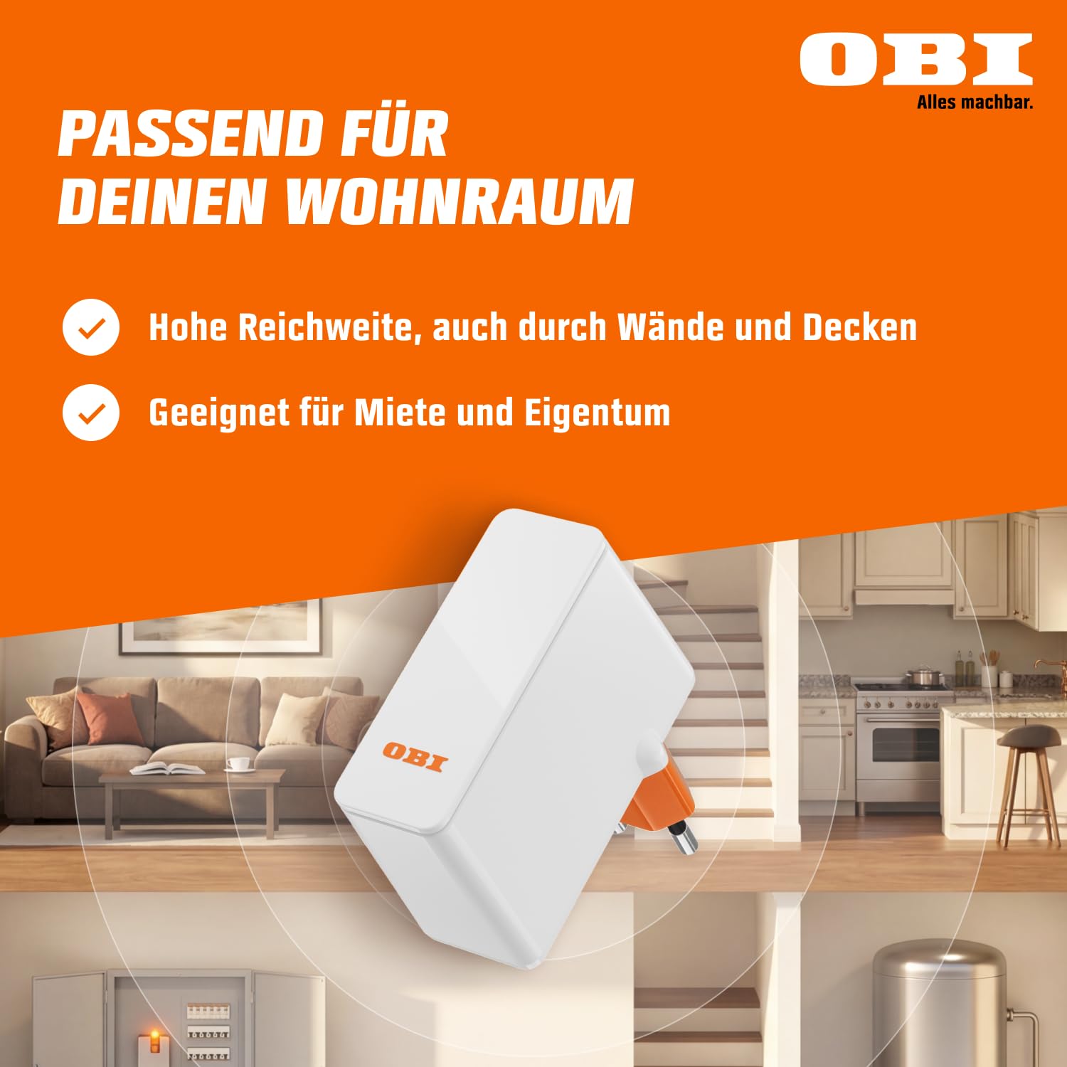 OBI ENERGY TRACKER - Smarter Stromzähler Ausleser | Strommessgerät & Stromverbrauchsmesser mit App | Energiemessgerät