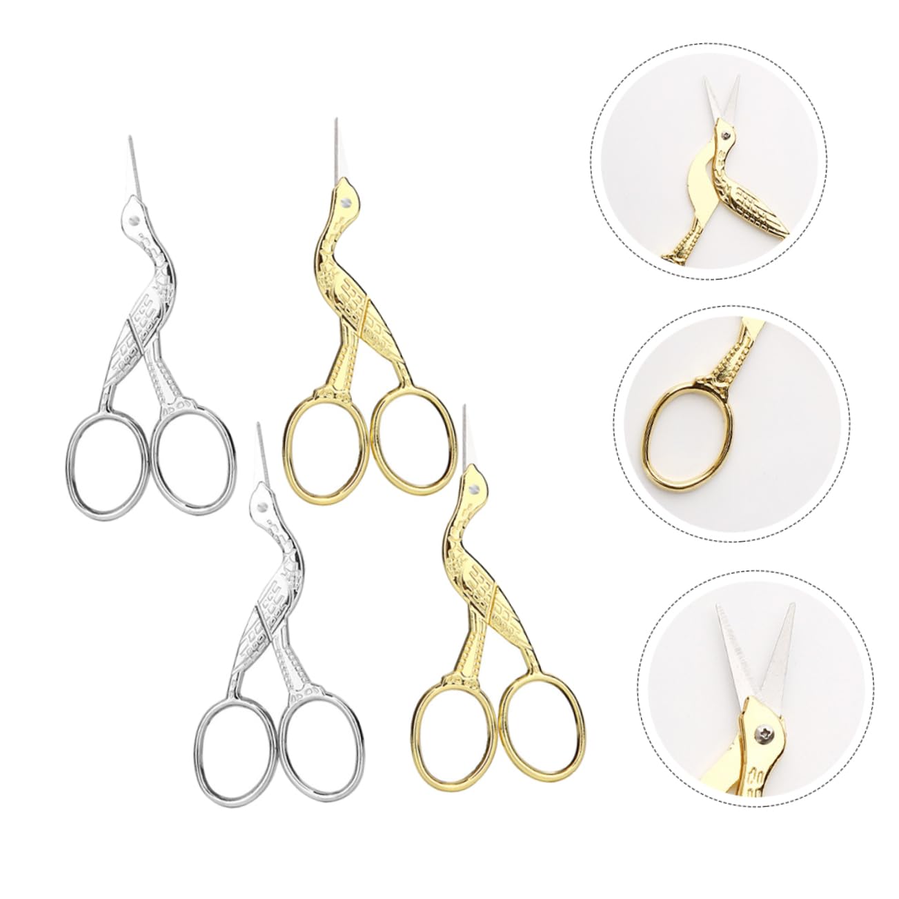 12 Pz Forbici scissors spalliera mini filo Accessori da cucito clipper oro portatile uncinetto gru kit cesoie per filati cesoie da cucito Accessori per cucire Acciaio inossidabile