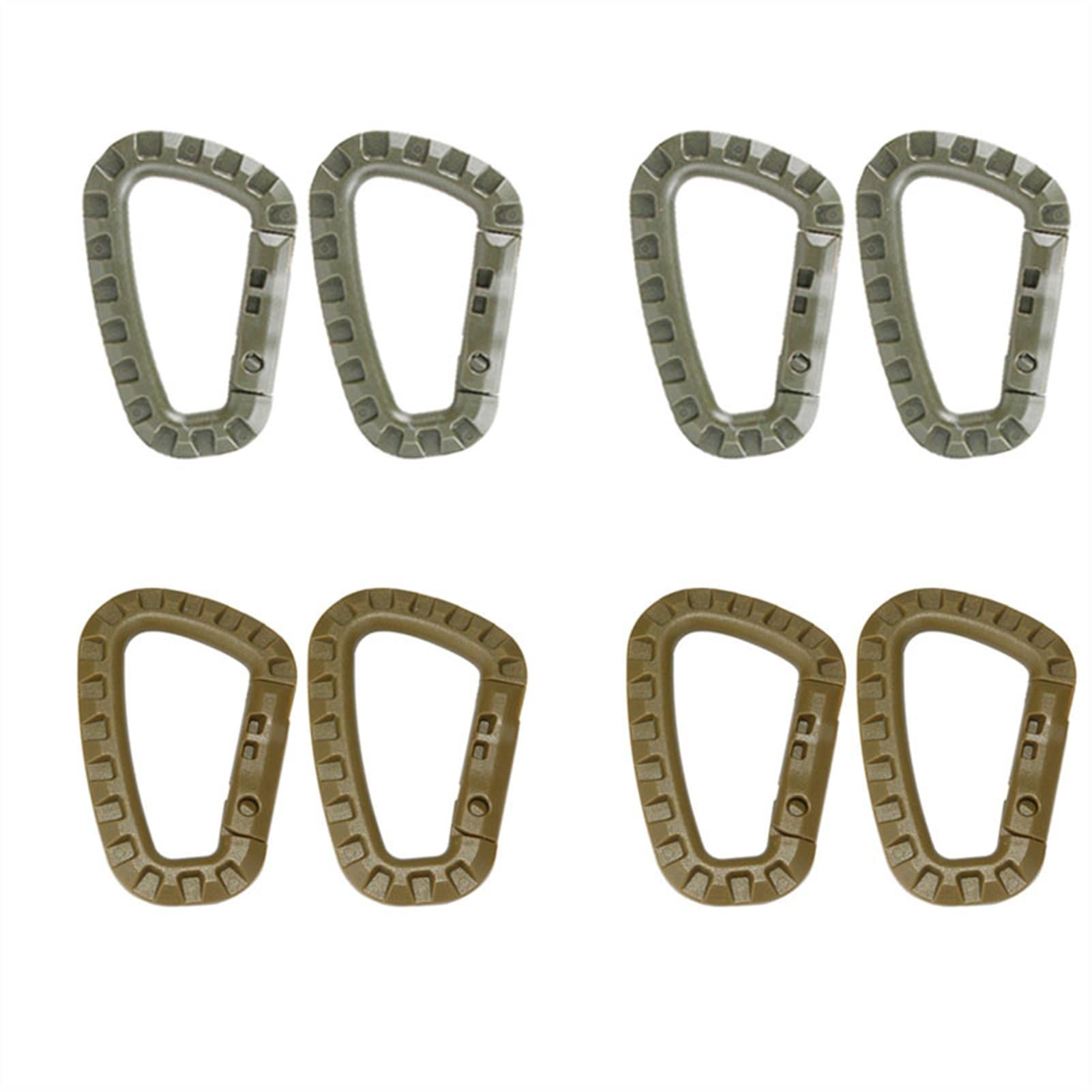 8X Moschettone, strumento di rinvio, clip Molle, cinghia in fettuccia, fibbia for zaino da esterno, chiusura a scatto, borsa arrampicata, gancio tattico