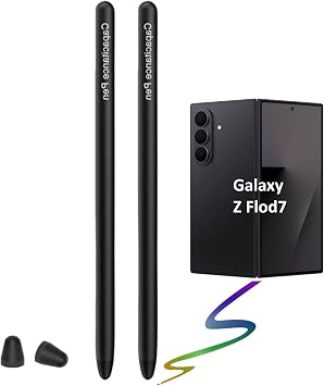 2Pack Stylus Pen Compatible with Galaxy Z Fold 7 Pen,Supporting Double Screen Internal External for Samsung Galaxy Z Fold 7/6 5G Phones 2PCS*Black
