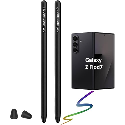 2Pack Stylus Pen Compatible with Galaxy Z Fold 7 Pen,Supporting Double Screen Internal External for Samsung Galaxy Z Fold 7/6 5G Phones (2PCS*Black)