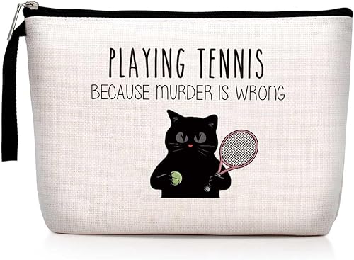 Divertida bolsa de maquillaje de tenis, regalos para jugadores de tenis, entrenadores de tenis y equipos de tenis, regalo de tenista, regalo de