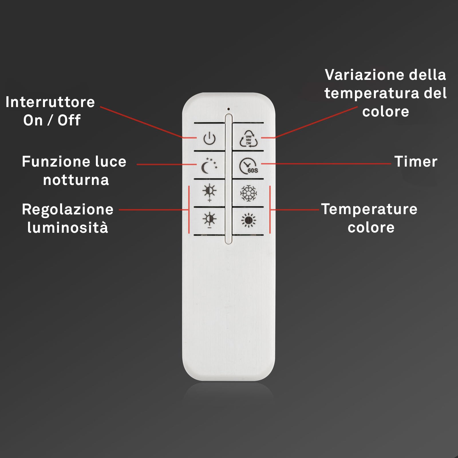 BRILONER - Plafoniera a LED, Lampada da soffitto dimmerabile con Telecomando, Luce calda, neutra, fredda, 1100x248x78mm, LED integrati 40W, 4400Lm, ruotabile, Cromato/satinato