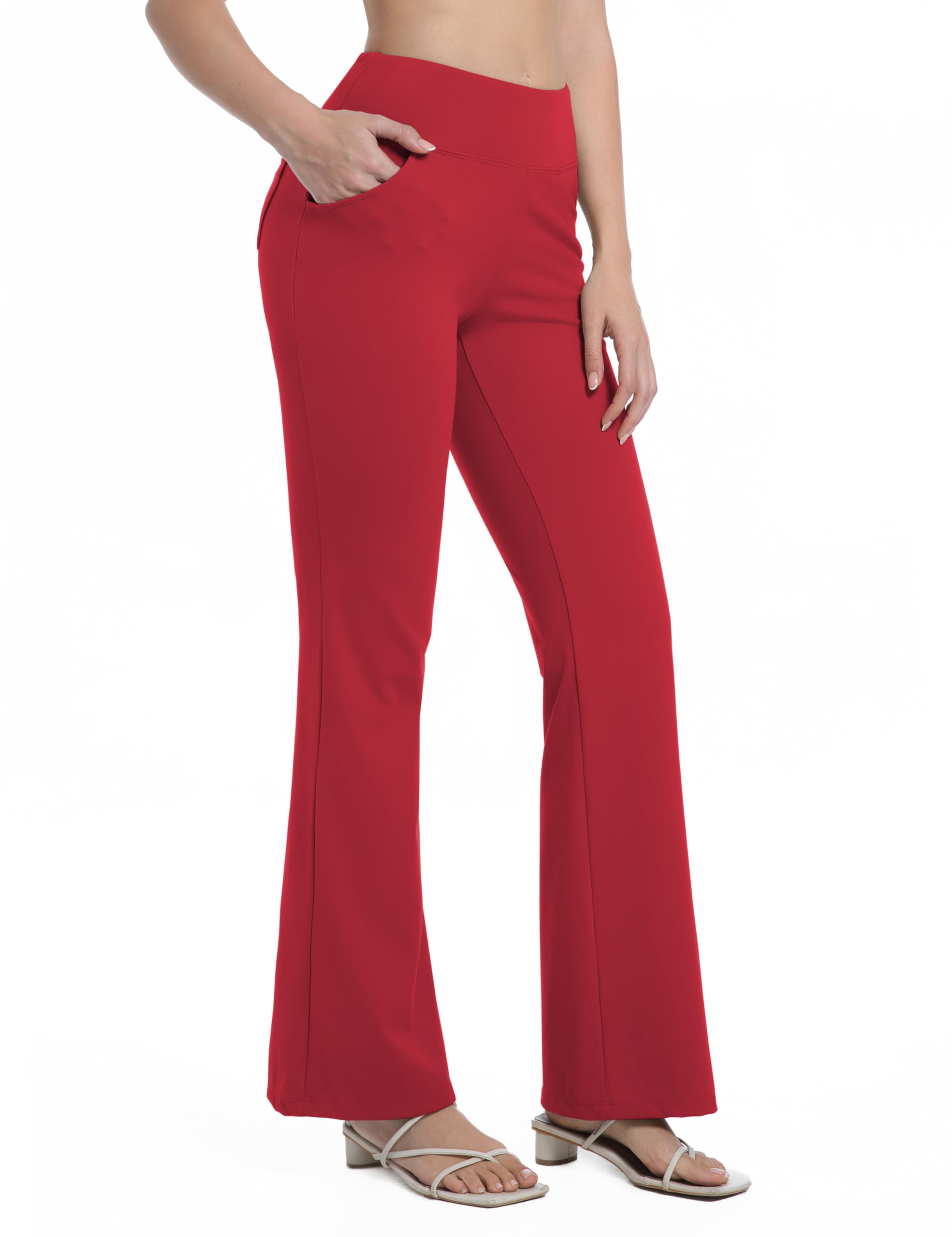 BUBBLELIME 29"/31"/33"/35"/37" Women's High Waist Stretchy Bootleg Yoga Pants Workout Pants with Out Pockets