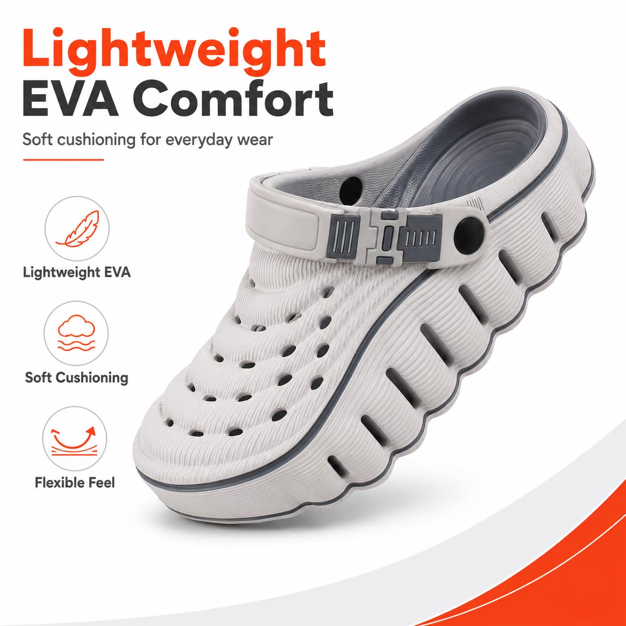 Zoccoli unisex per donne e uomini, scarpe da giardino con plateau EVA