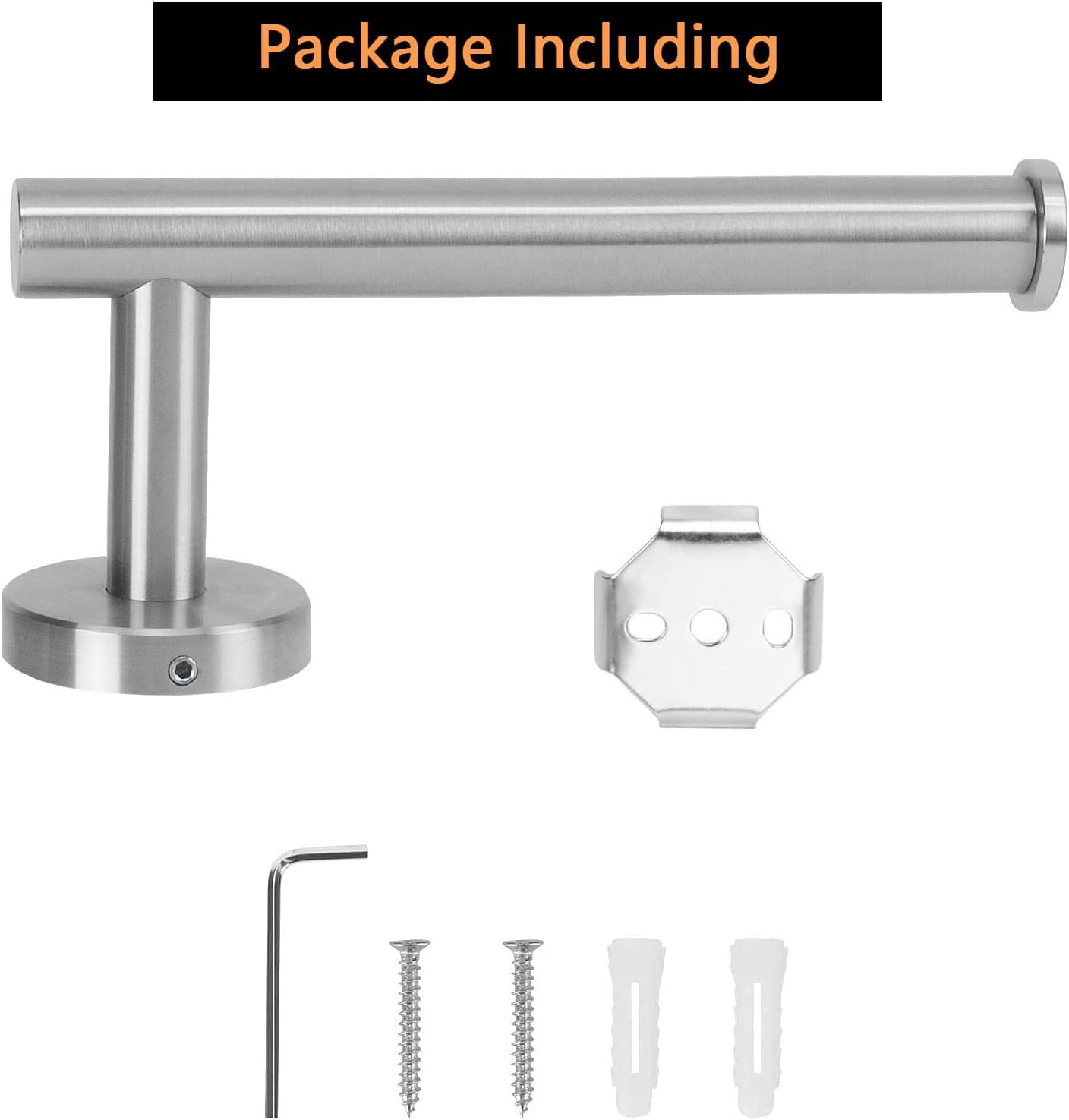 Brushed Nickel Stainless Steel Wall Mounted Toilet Paper Holder Set