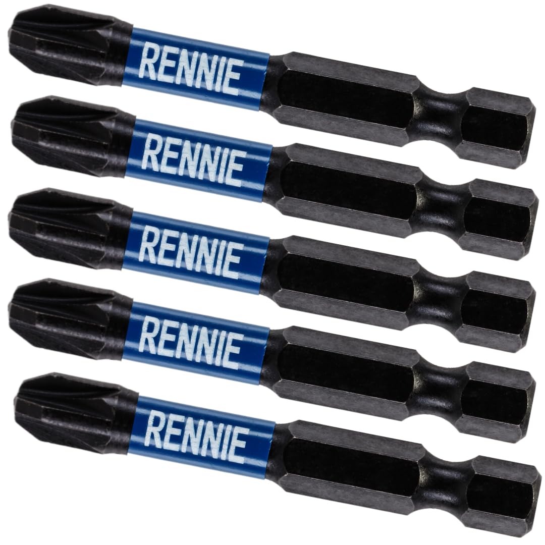 PZ4 x 50mm Long Impact Screwdriver Bits, Black