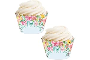 Andaz Press Party Cupcake Wrapper Decorations, Tea Party Pink Roses on Baby...