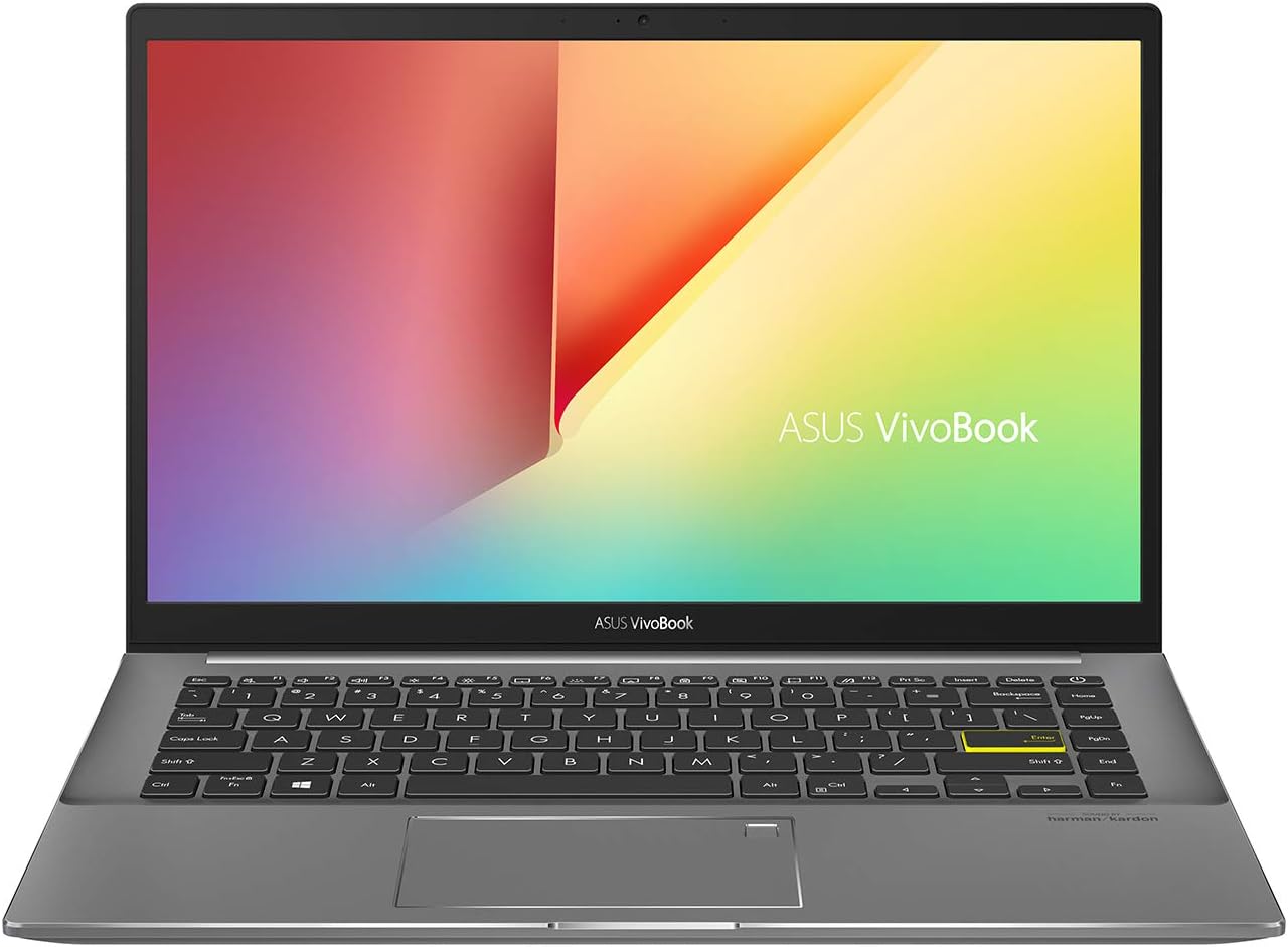ASUS VivoBook S14 AMD Ryzen 5 4500U, 14-inch FHD Thin and Light Laptop (8GB RAM/512GB NVMe SSD/Windows 10/MS Office 2019/Integrated Graphics/Indie Black/1.40 kg), M433IA-EB594TS