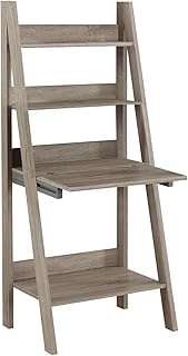Monarch Specialties Ladder Desk-Bookcase-Wall Bookshelf-Stand Shelf, 61