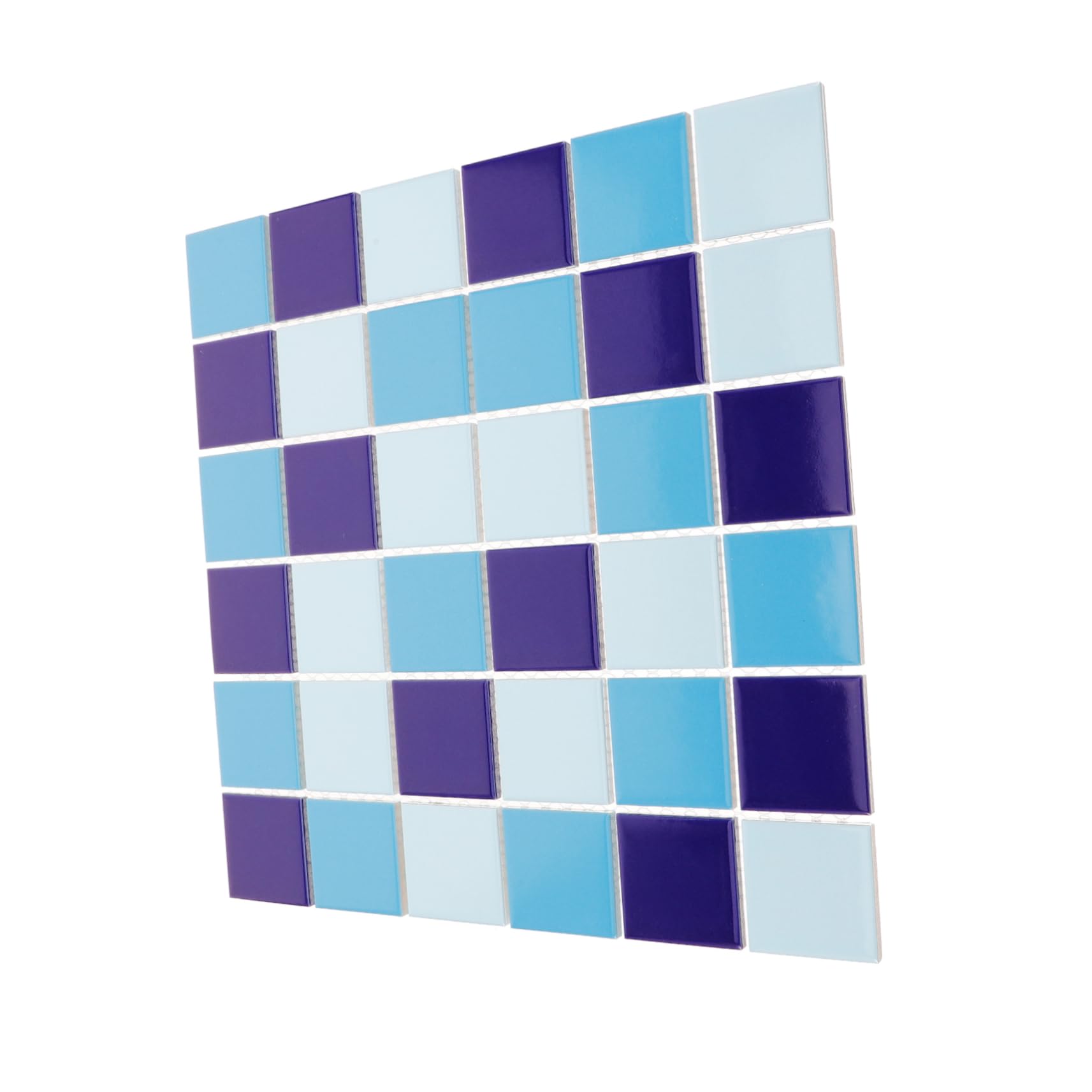 Cabilock Azulejos De Cerámica Azul Brillante 48x48 Cm, Baldosas Cuadradas Esmaltadas para Piscinas y Estanques, Resistentes y Lisos, para Decoración DIY y Revestimiento Profesional